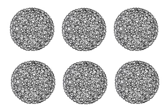 DII® Woven Paper Round Placemats, 6ct. in Black | 15" | Michaels®